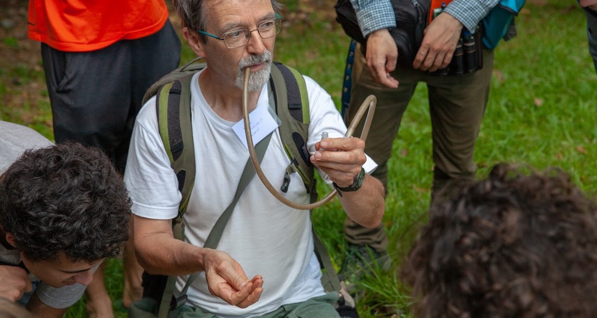 Dr Philip Ward teaching an "Ant Course" at Nouragues Field Station, French Guiana
