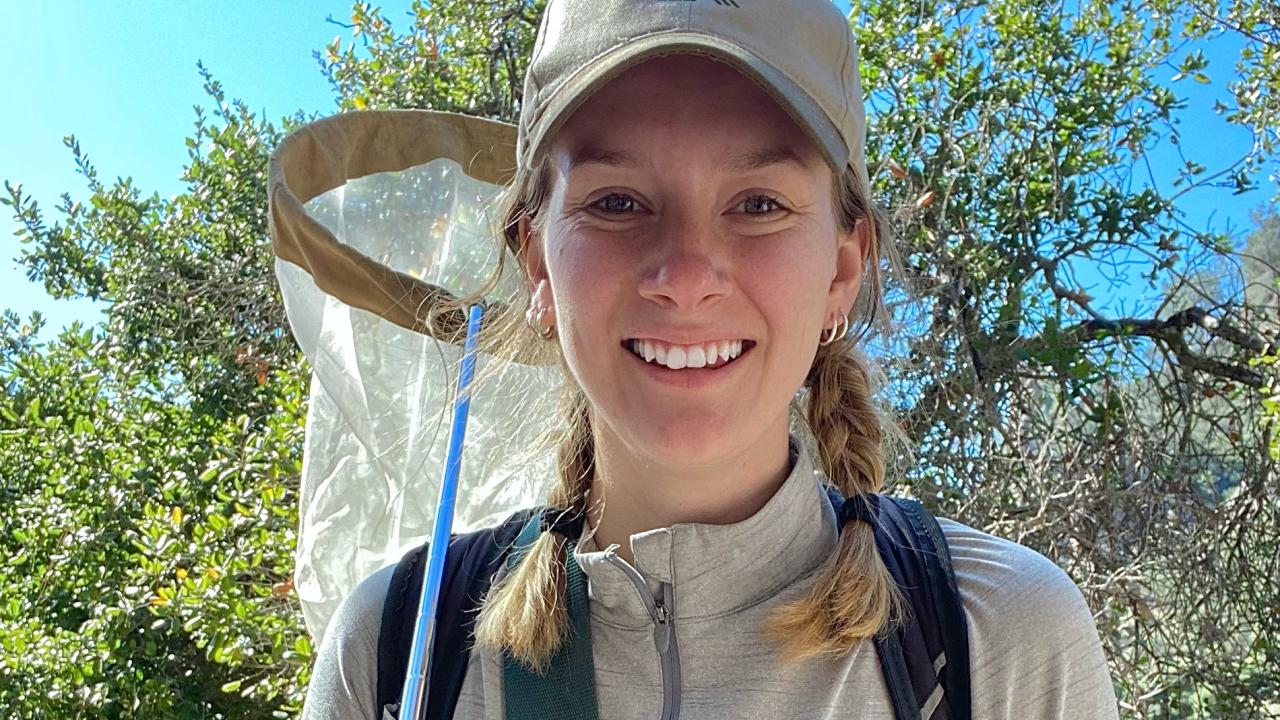 Third-year doctoral candiddate Abigail "Abby" Lehner of the Neal Williams lab was instrumental in the infomercial project.