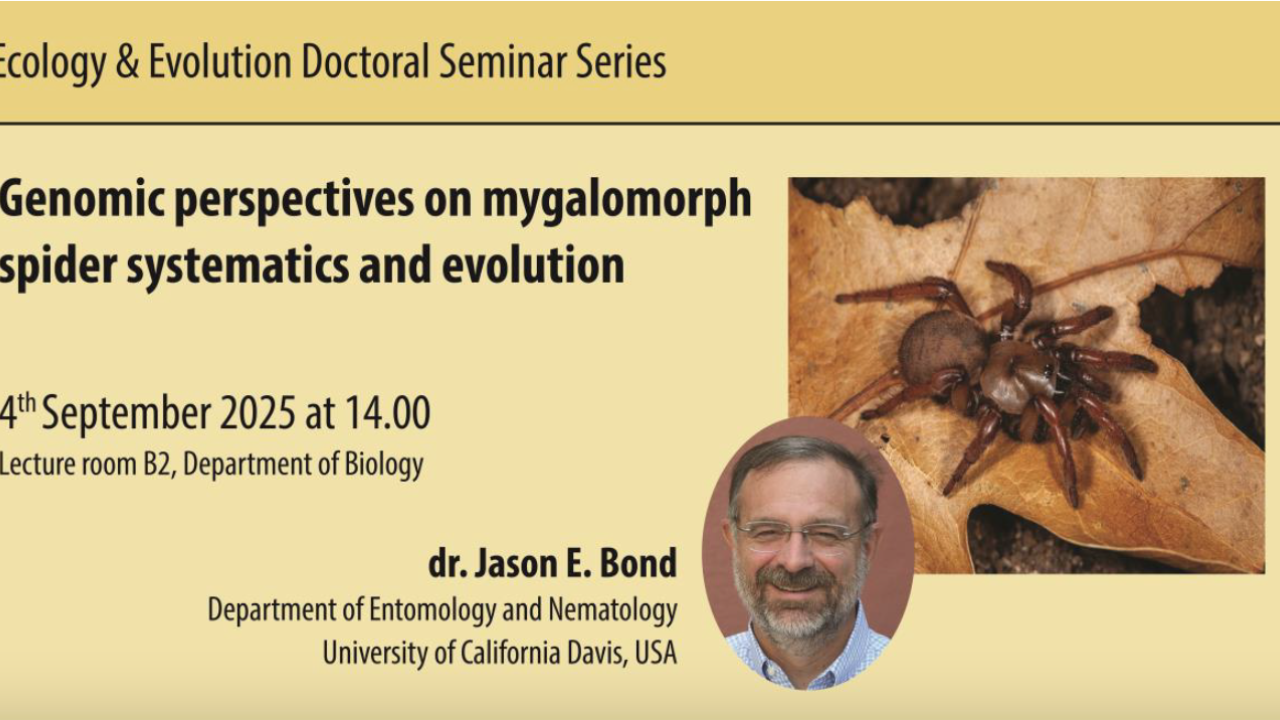 Screen shot of Professor Jason Bond's presentation to the National Institute of Biology, Slovenia.