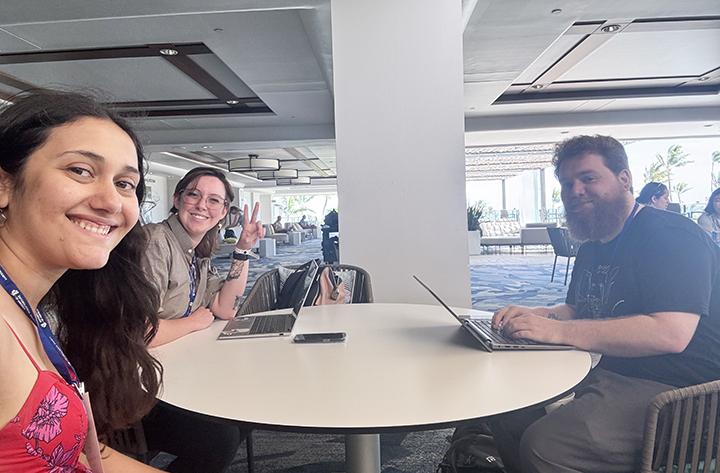 CC Edwards, Madison "Madi" Hendrick and Ziv Lieberman at the PBESA meeting in Hawaii.