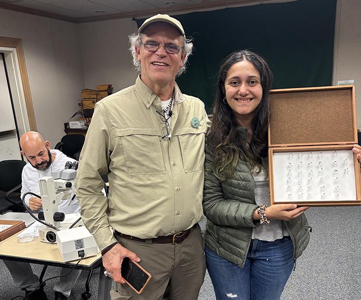Luc Leblanc, shown here with UC Davis doctoral student Carla Cristina "CC" Ewards, organized and led the workshop.