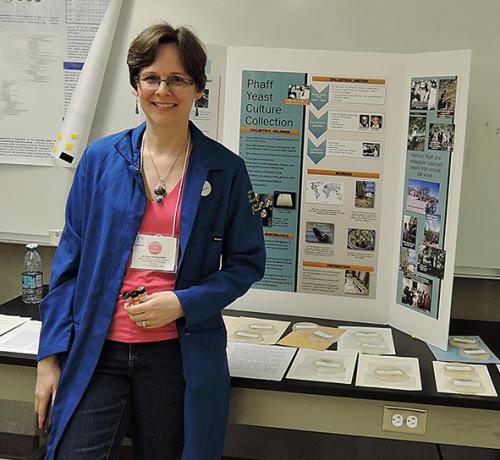Kyria Boundy-Mills, Curator of Phaff Yeast Culture Collection (Photo by Kathy Keatley Garvey)
