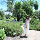 Samantha Murray, education and garden coordinator of the UC Davis Bee Haven, located on Bee Biology Road. (Photo by Kathy Keatley Garvey)